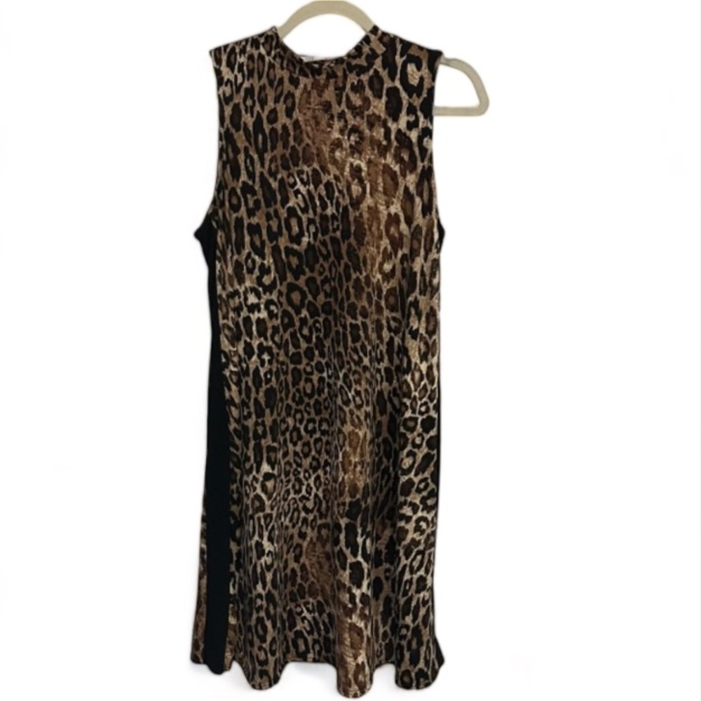 ANNALEE + HOPE Leopard A Line Sleeveless Dress Size Ladies Large NWT